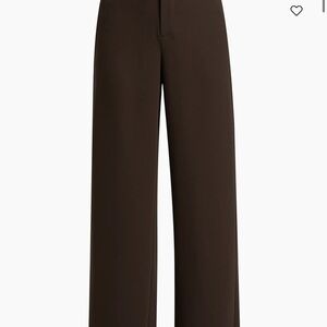 Reformation Vida low rise pants brown - taken up